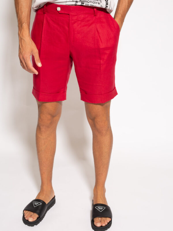 Linen Shorts - Red