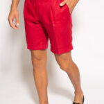 Linen Shorts - Red