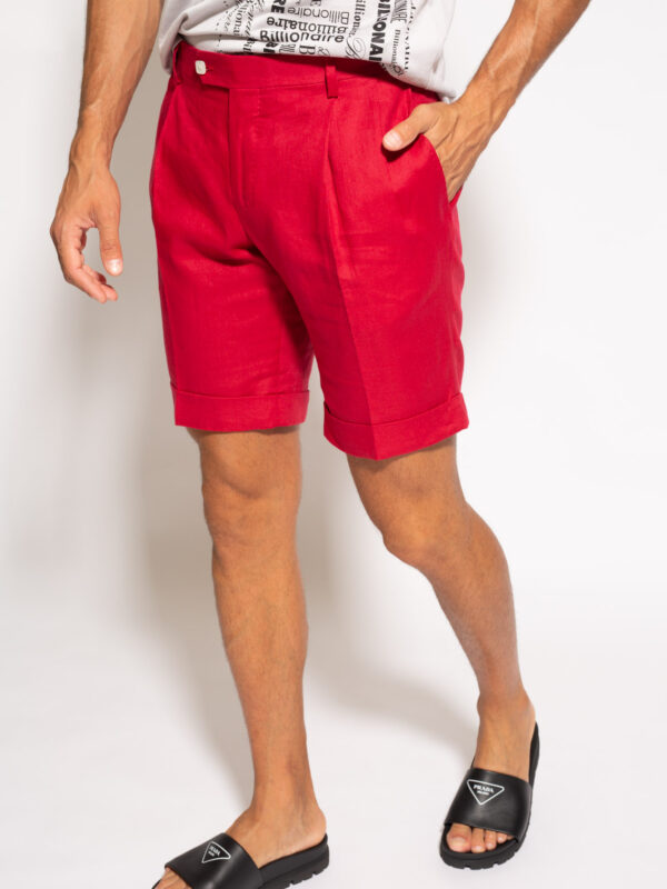 Linen Shorts - Red