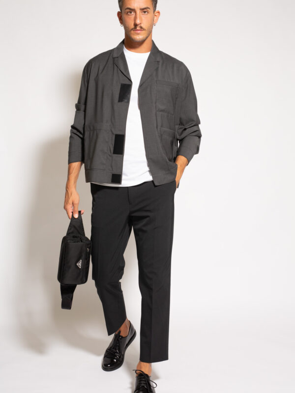 Patch-Pocket Single-Breasted Jacket