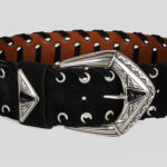 SUEDE BELT WITH THREADING