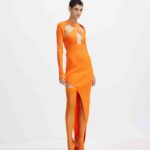 TWIST DETAIL KNITTED MIDI DRESS