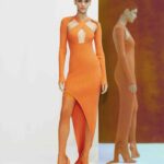 TWIST DETAIL KNITTED MIDI DRESS