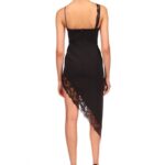 ASYMMETRIC LACE TRIM DRESS