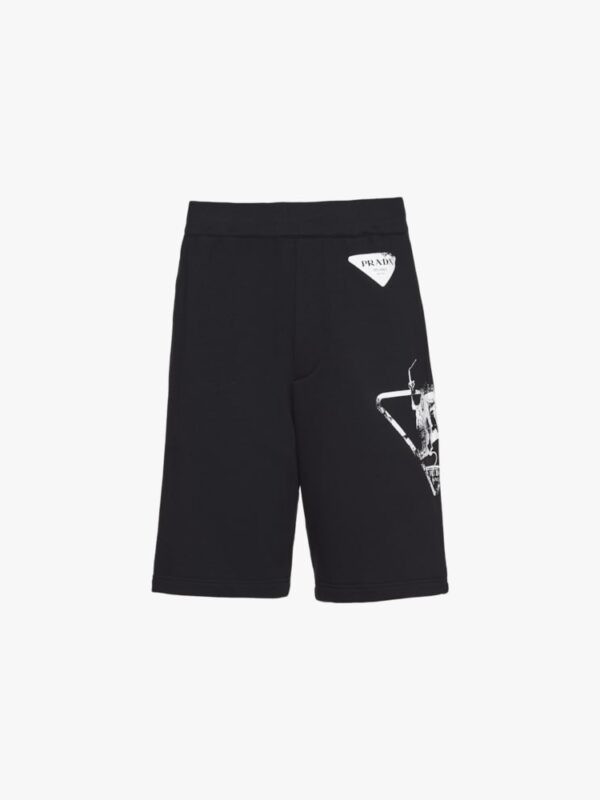 PRINTED COTTON BERMUDA SHORTS