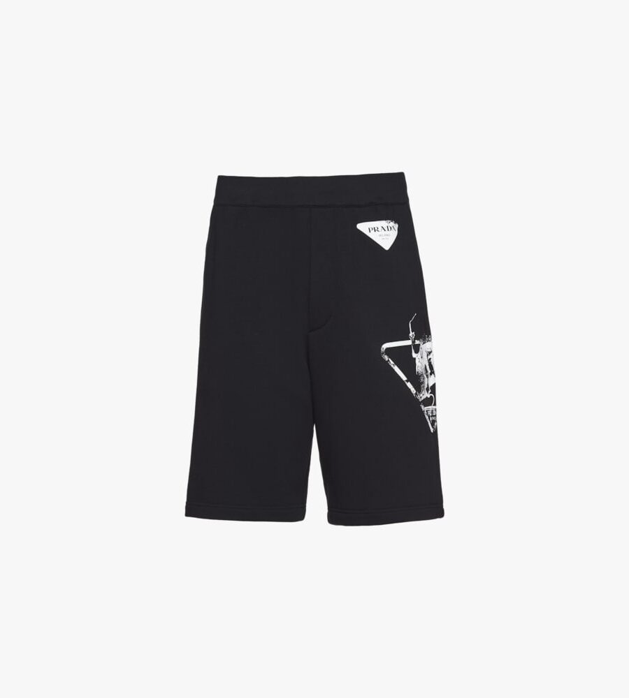 PRINTED COTTON BERMUDA SHORTS