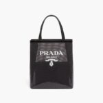 SMALL SEQUINNED MESH TOTE BAG