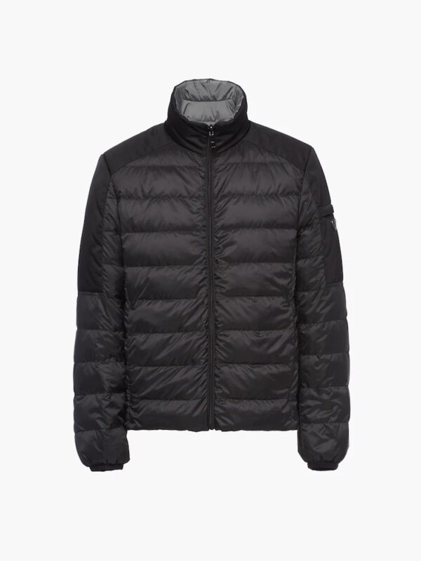 REVERSIBLE TECH FABRIC PUFFER JACKET