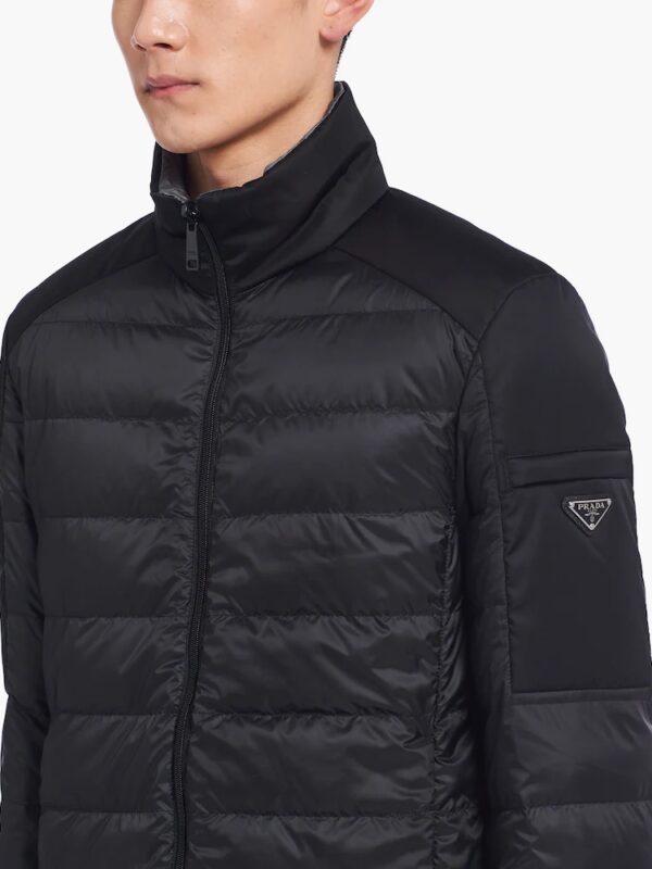 REVERSIBLE TECH FABRIC PUFFER JACKET