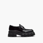 MONOLITH POINTED BRUSHED LEATHER LOAFERS