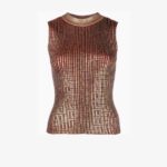 MONOGRAM METALLIC SLEEVELESS TOP