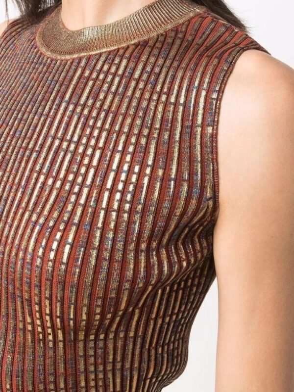 MONOGRAM METALLIC SLEEVELESS TOP