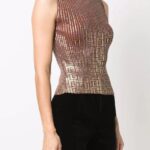 MONOGRAM METALLIC SLEEVELESS TOP