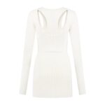 KHOTA DOUBLE LAYER MINI KNITTED DRESS