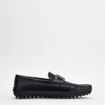 CITY GOMMINO DRIVING SHOES IN LEATHER - BLACK