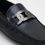 CITY GOMMINO DRIVING SHOES IN LEATHER - BLACK