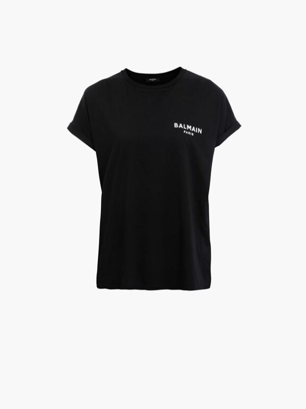 FLOCKED LOGO TEE