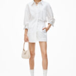 CRYSTAL CUFF OVERSIZED POPLIN SHIRT
