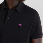 PIQUET POLO SHIRT WITH EMBROIDERED PEGASO