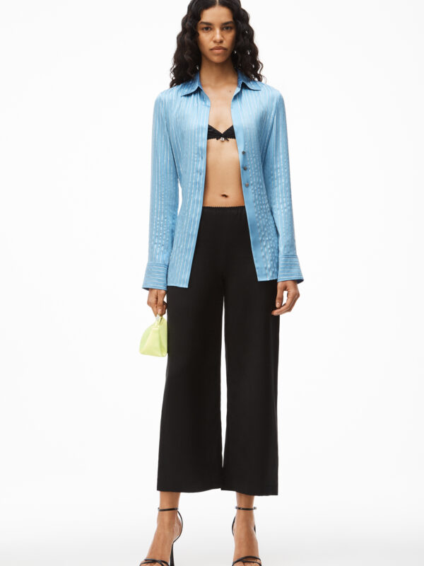 SLIM RELAXED PANTS IN SILK