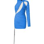 ONE SLEEVE CUT-OUT MINI DRESS