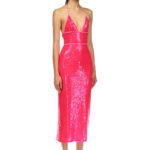 SEQUIN HALTER MIDI DRESS