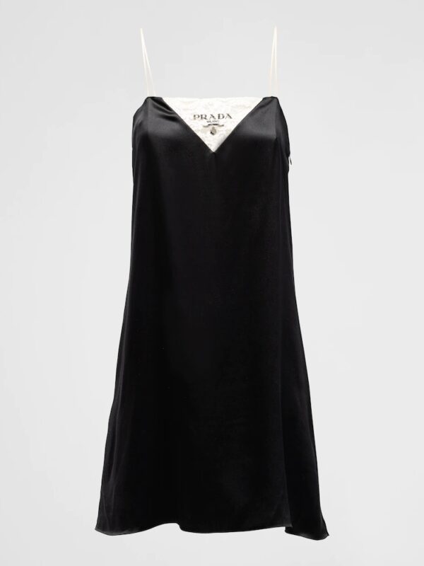 CREPE SATIN MINI DRESS