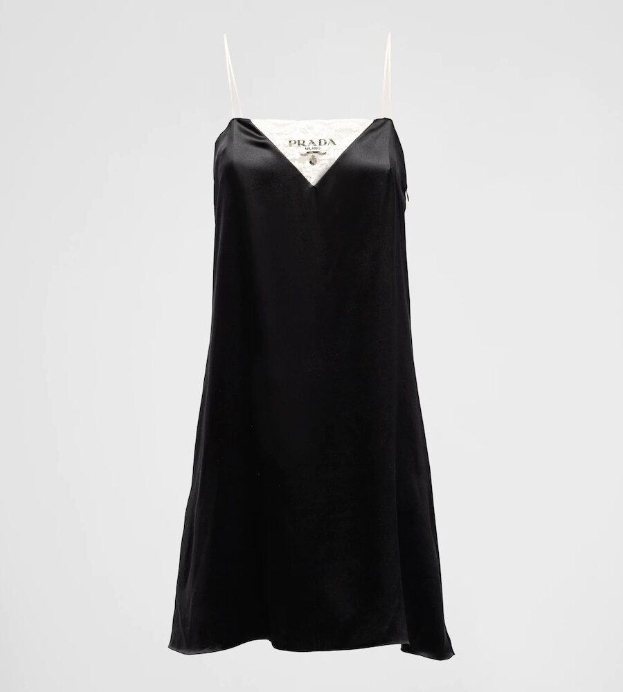 CREPE SATIN MINI DRESS