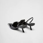 BRUSHED LEATHER SLINGBACK PUMPS