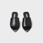 BRUSHED LEATHER SLIDES