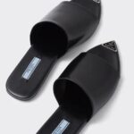 BRUSHED LEATHER SLIDES