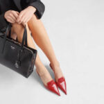 BRUSHED LEATHER SLINGBACK PUMPS