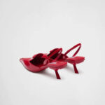 BRUSHED LEATHER SLINGBACK PUMPS