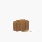 LOGO EMBOSSED LEATHER TOP HANDLE BAG