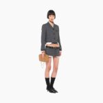 LOGO EMBOSSED LEATHER TOP HANDLE BAG