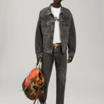 BLACK LOGO DENIM JACKET