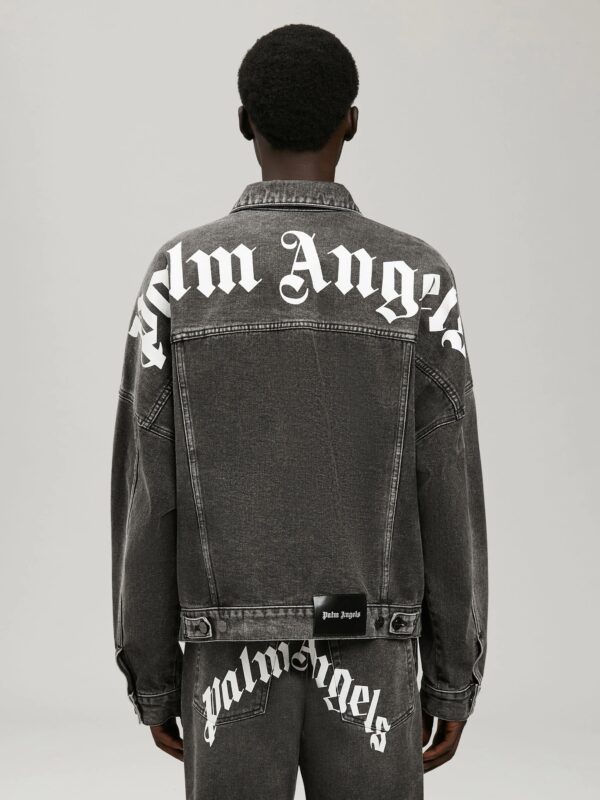 BLACK LOGO DENIM JACKET