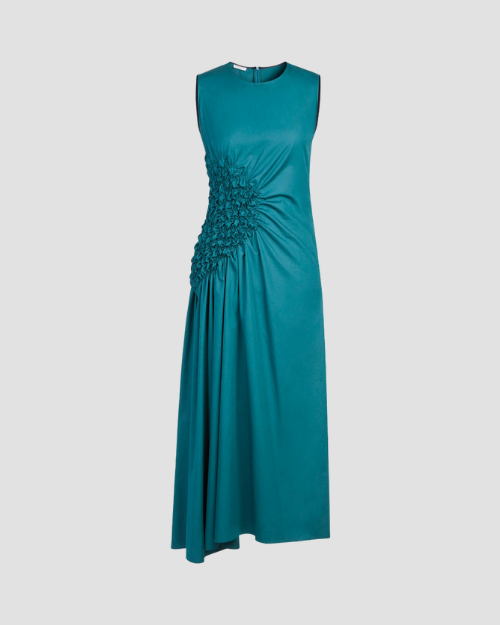 DRAPED RUCHED DRESS