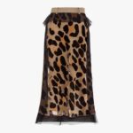 LEOPARD PRINT MIDI LAYERED SKIRT