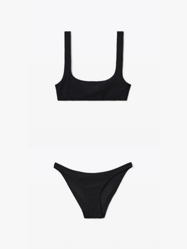 LOGO JERSEY TEXTURED BIKINI