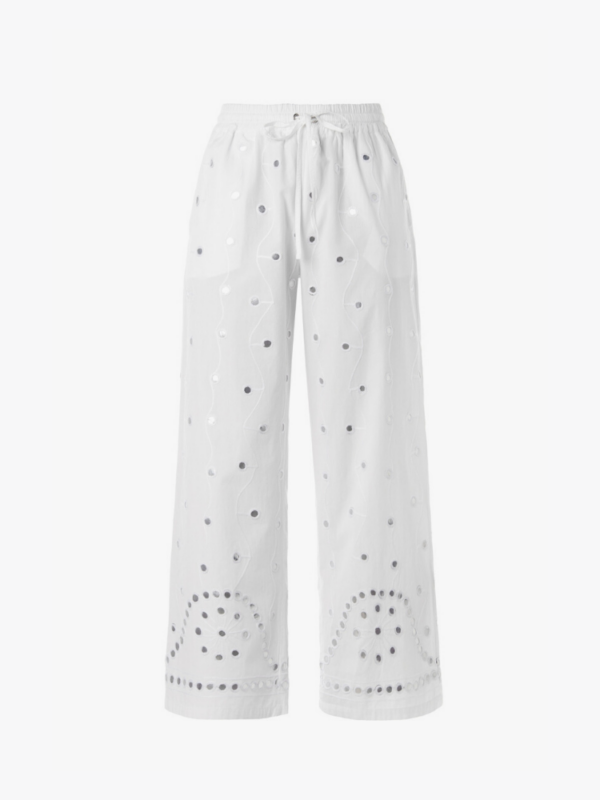MIRRORS EMBROIDERED TROUSERS