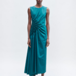 DRAPED RUCHED DRESS
