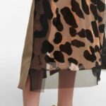 LEOPARD PRINT MIDI LAYERED SKIRT