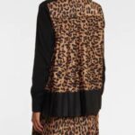 LEOPARD PLISSE BACK CARDIGAN