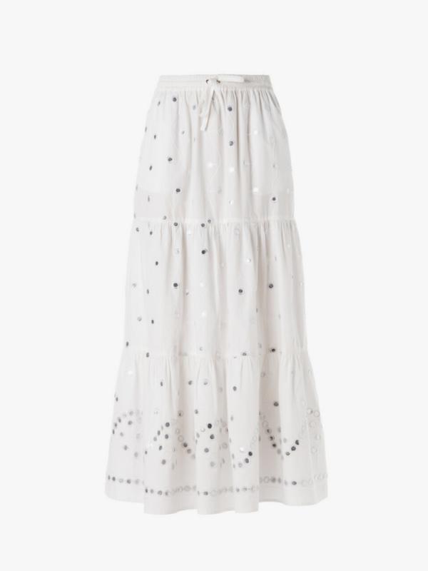 MIRRORS EMBROIDERED SKIRT