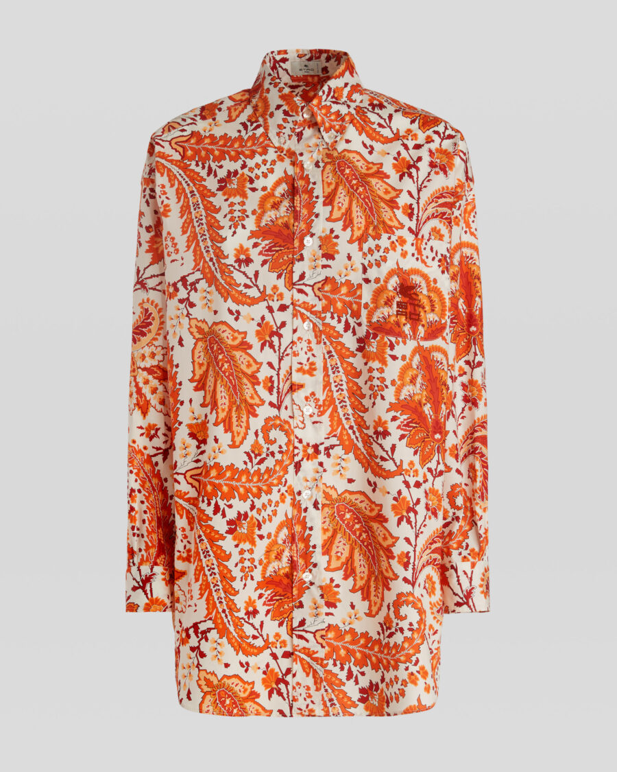 GE01 FLORAL PAISLEY SHIRT WITH ETRO CUBE LOGO