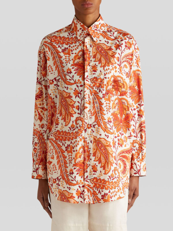 GE01 FLORAL PAISLEY SHIRT WITH ETRO CUBE LOGO