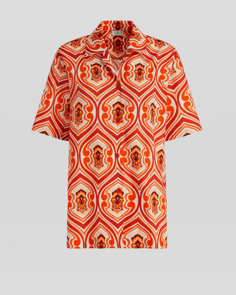 GEOMETRIC PRINT SHORT-SLEEVED SHIRT
