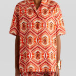 GEOMETRIC PRINT SHORT-SLEEVED SHIRT