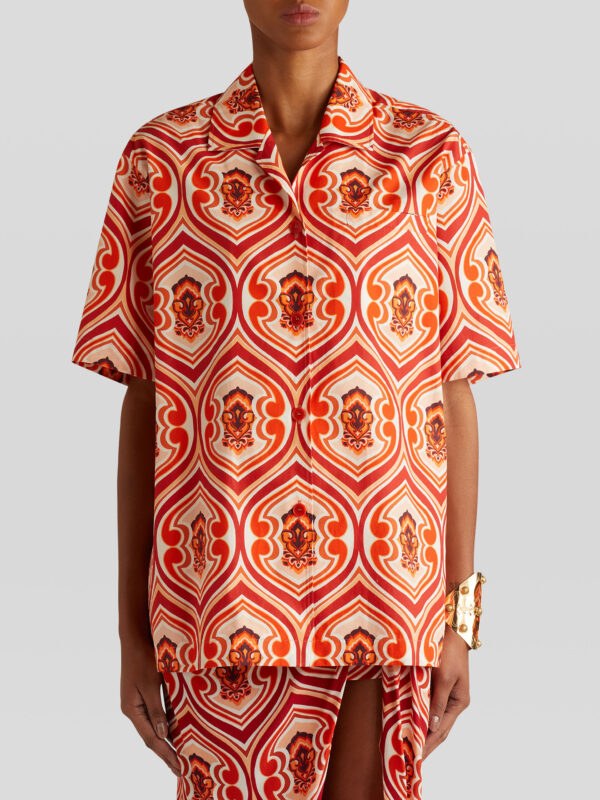 GEOMETRIC PRINT SHORT-SLEEVED SHIRT